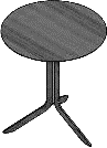 [2076S] Mesa lateral c/ base de aço carbono, tampo em marmore