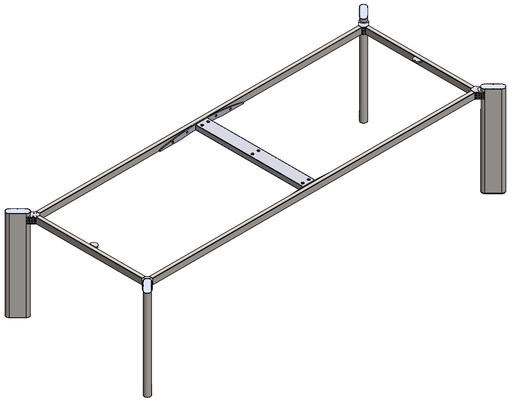 [2609] Estrutura de mesa de Jantar com base pintada