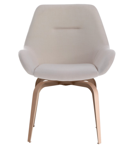 [6378W] Cadeira GIRATÓRIA, base em alumínio laminado