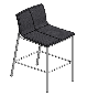 [Banq. Bagda BAIXA 6321] Banqueta FIXA BAIXA, base em aço carbono