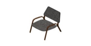 [Poltr. Emme       6238W] Poltrona fixa, base em aço carbono laminada